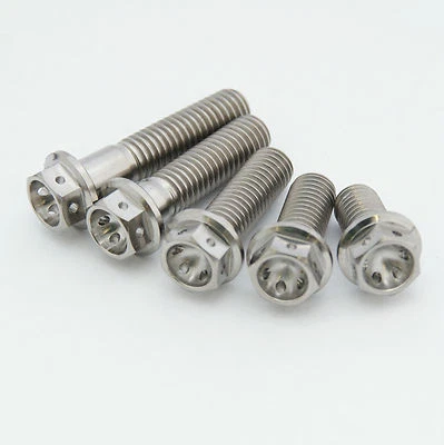 RACETI M8 Titanium Hex Head RACE Spec Bolt Drilled lock Wire 15 20 25 30 35 40 45 x1.25