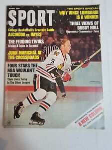 Vintage 1960s Sport Magazine Bobby Hull Chicago Black Hawks Lew Alcindor 1968