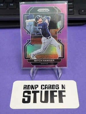 2022 Panini Prizm Purple MITCH HANIGER #65 Seattle Mariners - Image 1 of 2