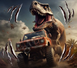 Vaso Dinosaur Chasing Truck 20 oz, altavoz Bluetooth opcional P1851 - Imagen 1 de 1