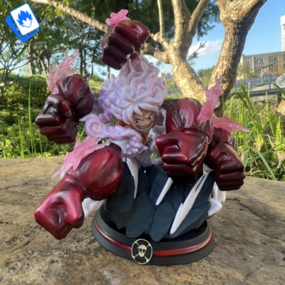 Action Figure One Piece Luffy Gear 5 Punches 15cm STATUA DA COLLEZIONE Anime - Immagine 1 di 4