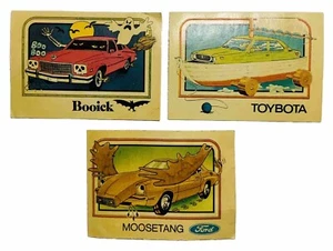 WONDER BREAD Krazy Cars Trading Cards LOT of 3 Booick, Toybota, FORD Moosetang - Picture 1 of 4