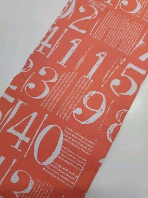 Zen Chic Fabric Figures Brigette Heitland Orange LettersNumbers Quilt ONE YARD  - Image 1 of 2