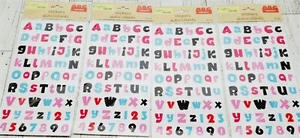 Upper & Lower Case Alphabet Number Stickers Lot of 4 Crafters Square 61 per set - Picture 1 of 5