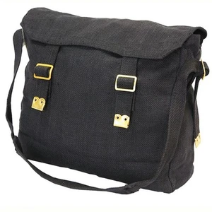 Biker Motorcycle Messenger Web Shoulder Black Bag Haversack Large - Picture 1 of 1