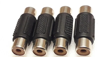4x female rca female rca adapter. - Image 1 of 2