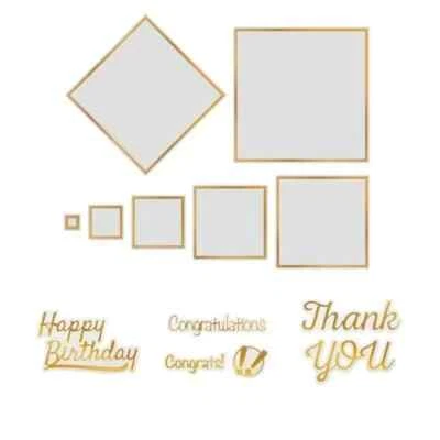 Couture Creations Cut, Foil and Emboss Sentiments Dies NEW 674835 BLS21 - Image 1 of 4