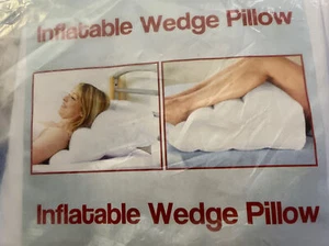 Inflatable  Bed Wedge Pillow with Cover 1 Pack - Picture 1 of 4