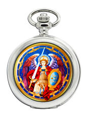 Archangel Michael Christian Pocket Watch
