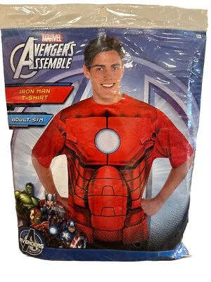Marvel Avengers Assemble Iron Man Disfraz Adulto Camiseta Talla S/M Nuevo Foto 1 de 4