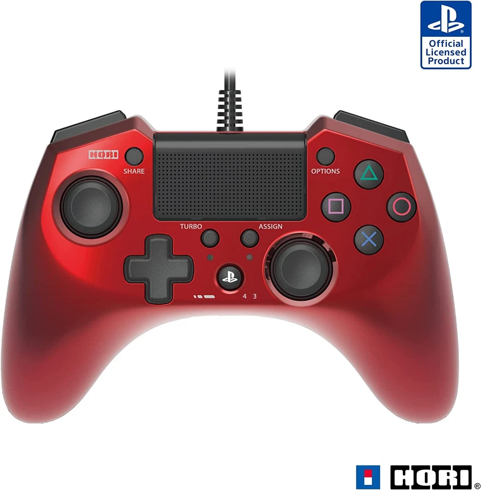 Fire Featured Horipaddo FPS Plus for Ps4 Red