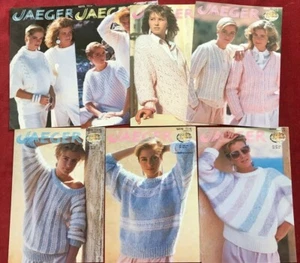 Jaeger Classic 1980's incl. Dolman Batwing Ribbon Mist Knitting Patterns 415.1 - Picture 1 of 22