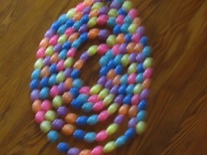 Colorful Blow Mold Plastic Easter Egg Garland String 12 foot and 68" - Picture 1 of 4