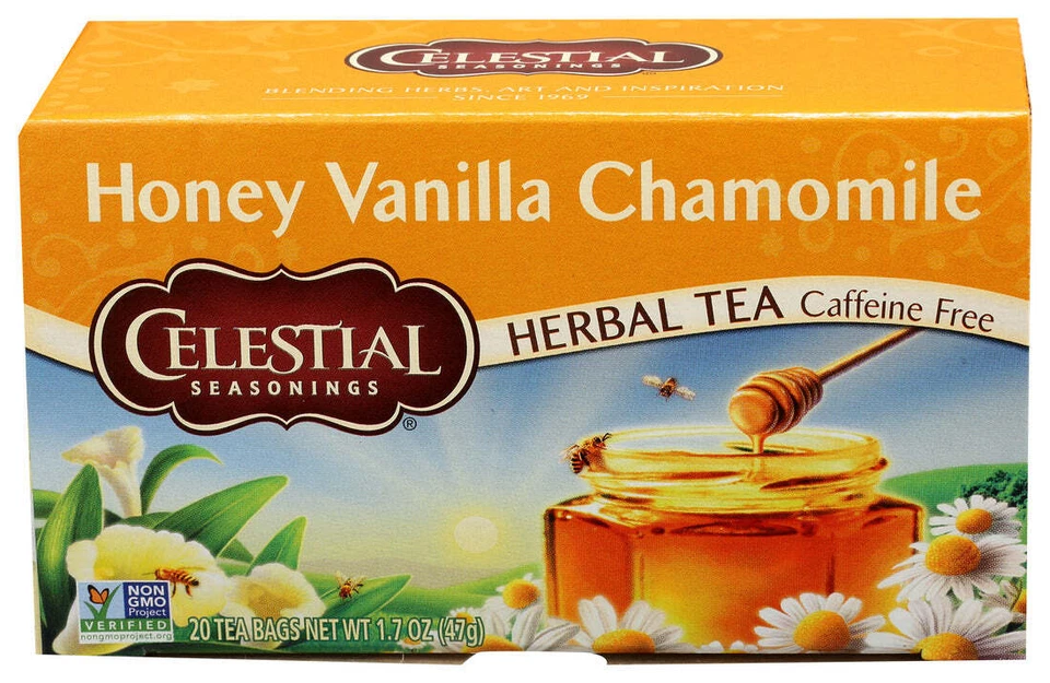 20 bolsitas de té Celestial Seasonings té de hierbas miel vainilla manzanilla Foto 1 de 1