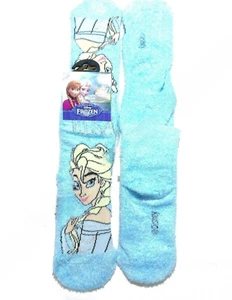 Frozen Light Blue Fluffy Socks Size 6-8.5 - Picture 1 of 1