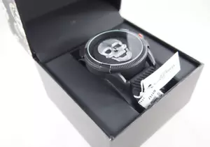 Reloj de pulsera Ed Hardy negro plateado calavera para hombre con correa de silicona 48 mm nuevo en caja - Imagen 1 de 13