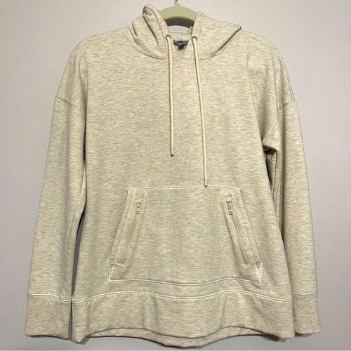 OFF WHITE T by Talbots Cream Pullover Felpa con Cappuccio e Tasche con Cerniera Piccolo