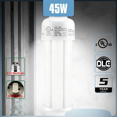 45W LED Corn Light Bulb 5000K For Warehouse Basement Barn Lamp E26 Standard Base - Image 1 of 4