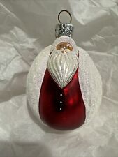 Patricia Breen Santa Ladybug Red Shiny Matte Polka Dot Christmas Tree Ornament