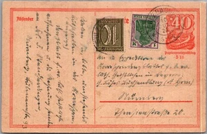 ALEMANIA 1922 ERA DE LA INFLACIÓN PAPELERÍA MEJORADA POSTAL ADDR - Imagen 1 de 2