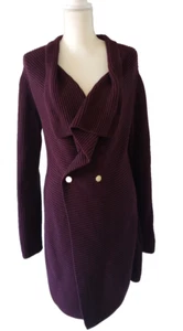 Cabi Regal Cardigan Coatigan Spolverino Maglione Taglia Media Viola Scuro 3350 - Foto 1 di 10