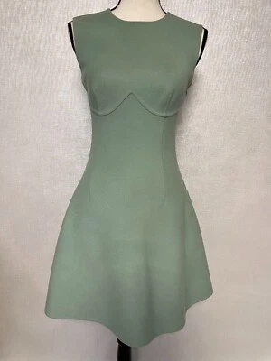 ERMANNO SCERVINO Light Green Sleeveless Fit & Flare Short Dress 42 IT/ 6 US - Image 1 of 4