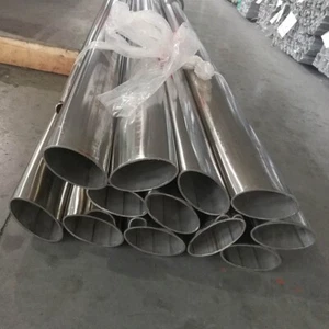 Tubo elíptico de acero inoxidable 35*65 mm pared 1,5 mm tubo ovalado de acero 6M corte - Imagen 1 de 2
