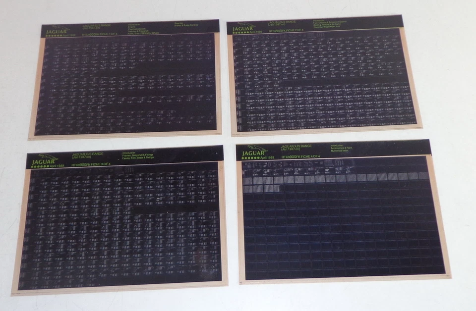Catalogo Parti Microfich Jaguar XJS Aggiornato 04/1989 - Immagine 1 di 1