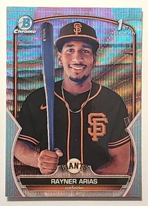 2023 Bowman Chrome Rayner Arias 1st Bowman Aqua Pink Vapor #/125