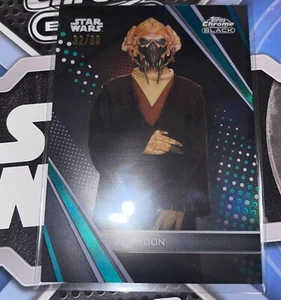2023 Topps Chrome Black Star Wars Green Refractor Plo Koon 32/99 - Bild 1 von 2
