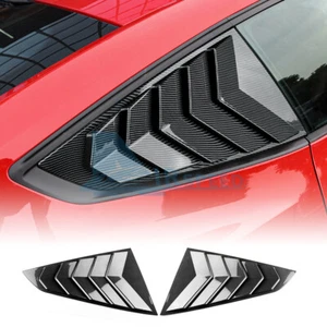 For Ford Mustang 2024-2025 Carbon Fiber Vent Side Window Louver Cover Decor - Picture 1 of 11