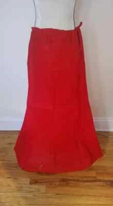New Red Cotton Stitches Women Saree Petticoat Inskirt Size 42 - Picture 1 of 1