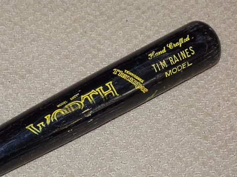 Tim Raines Game Used Signed Bat Montreal Expos Yankees HOF PSA GU 9 Cover