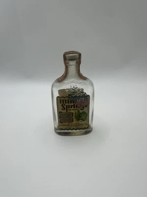 Botella miniatura de whisky recto Mint Springs - tira fiscal sellada vacía Foto 1 de 3