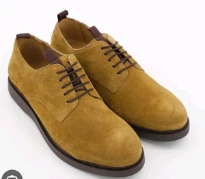 H By Hudson Barnstable Suede Leather Lace-up Shoes Tan UK 11 EU 45 - Bild 1 von 7