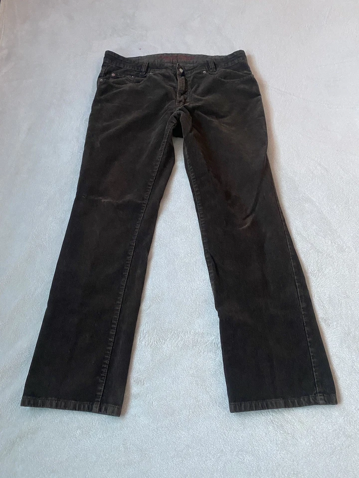 Pantalones de mezclilla JOKER de pana Harlem Walker marrón de pierna recta para hombre talla 38x32 Foto 1 de 4