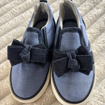 Tommy Hilfiger Denise Slider Bow Light Chambray Blue Slip On Shoes Kids Size 9 - Image 1 of 4