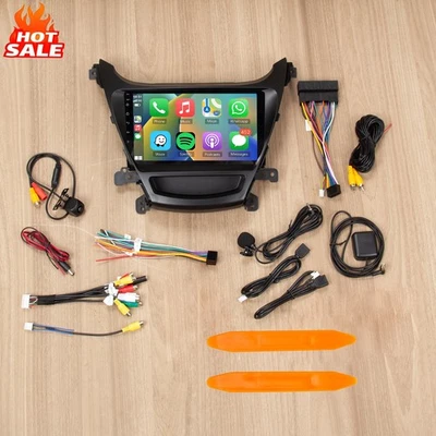 Radio estéreo GPS para automóvil Apple Carplay Android 12 16 GB para Hyundai Elantra 2014-2016 Foto 1 de 4