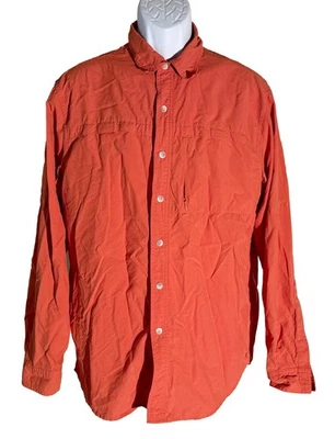 WHITE SIERRA THINK OUTSIDE Long Sleeve Button Down Outdoor Shirt Orange Medium - Image 1 of 4