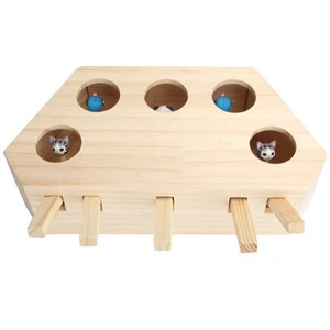 Interaktives Katzenspielzeug, Interaktives Mausschlag A Mole Maus Massivholzpuzzle... - Bild 1 von 9