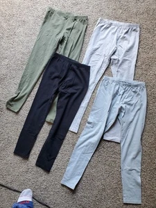 Lot Of 4 Girls Childrens Place Leggings Black, Gray, Olive, Pale Blue Size XL 14 - Picture 1 of 10