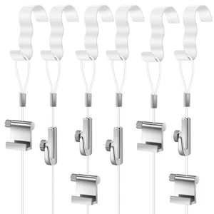 10 Pcs Picture Rail Hanging System Kit Picture Rail Hooks Molding Hangers wit... - Bild 1 von 7