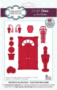 Creative Expressions Metal Cutting Dies Sue Wilson Festive Yuletide Welcome - Picture 1 of 4
