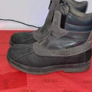 NORTIV8 wasserdichte Schneestiefel Herren 13 schwarz Reißverschluss Outdoor Winter 3M isoliert - Bild 1 von 14