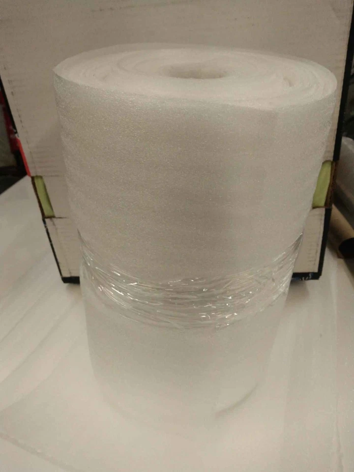 Rollo de envoltura de espuma 1/32" x 125' x 12" embalaje perforado micro 125 pies acolchado perfecto Foto 1 de 2
