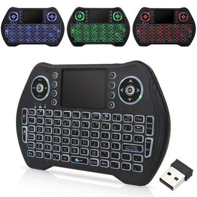 Mini Funk Tastatur MT10 Touchpad PC Wireless Keyboard Backlit Deutsch LED Keypad - Bild 1 von 4