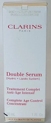 Clarins Double Serum (Hídrico + Lipídico) Concentrado Completo de Controle de Idade 1 fl.oz - Imagem 1 de 3
