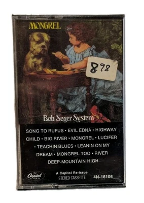 BOB SEGER SYSTEM ● MONGREL ● CASSETTE TAPE ● 1970 CAPITOL LABEL ● SEALED NEW  Foto 1 de 2