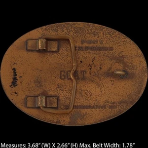 Bronze Pony Express Mail Western Cowboy Wild Old West 1980s Vintage Belt Buckle - Picture 1 of 3