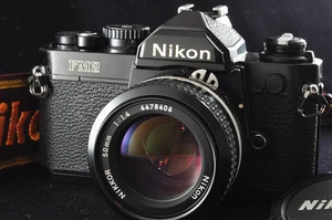 US duty paid Near Mint Honeycomb shutter New FM2 Black Film Camera Ai 50mm f1.4 - Picture 1 of 15